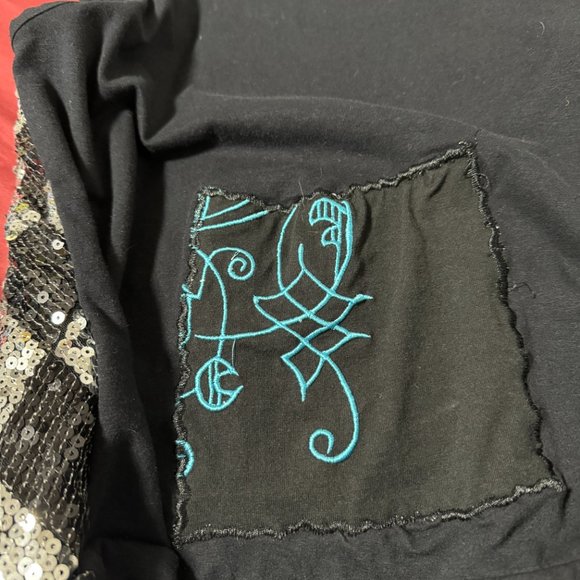 NWT John Baner sequin argyle diamond front sleeveless top turtleneck size medium - Picture 11 of 11